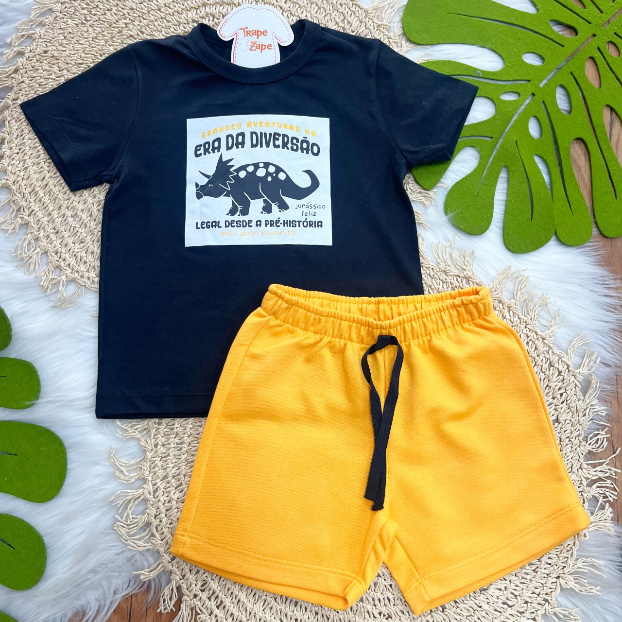 Conjunto Grandes Aventuras Preto e Amarelo
